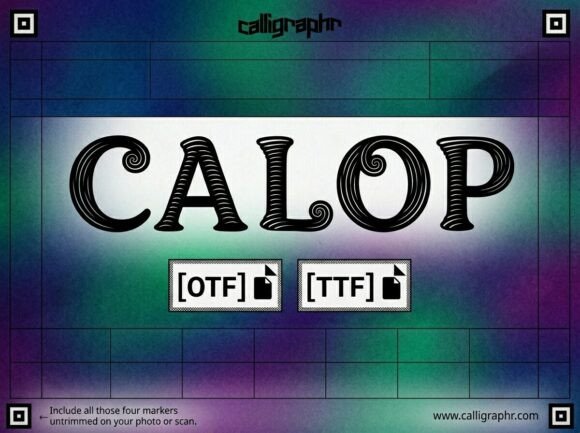 Calop: A Display Typeface for Rhythmic Elegance