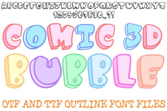 Comic 3d Bubble Font