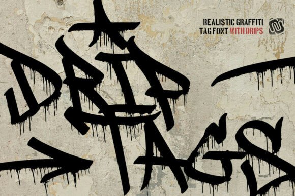 Drip Tags Font for Creative Design