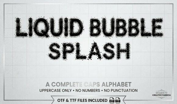 Liquid Bubble Splash Font