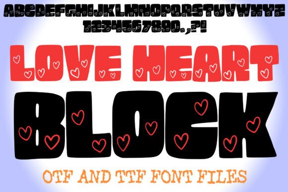 Love Heart Block Font for Bold Branding