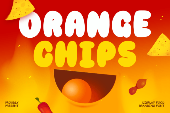 Orange Chips Font for Creative Design
