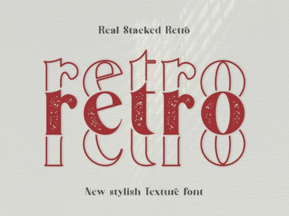 Real Stacked Retro Font